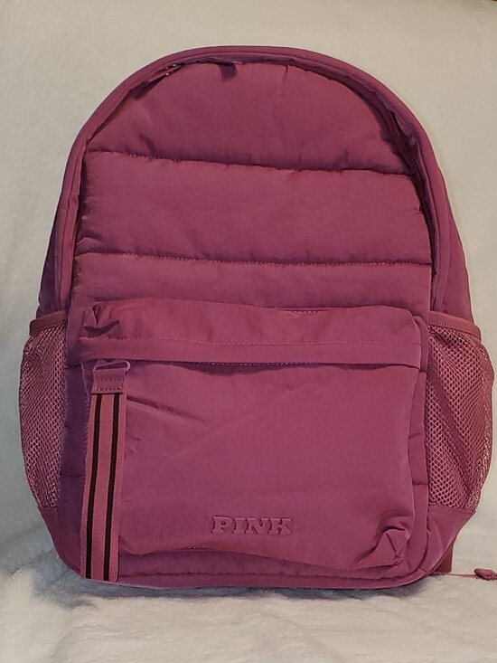 PINK Victoria’s Secret quilted Puffer Backpack - Mauve Color New w/tags! main image 5